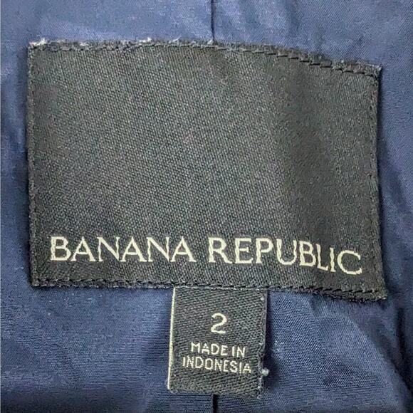 BANANA REPUBLIC Denim Tuxedo Blazer Size 2 - Picture 8 of 11